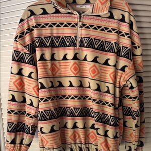 O’Neil 1/4 zip fleece with elasticized sleeves & bottom - Small